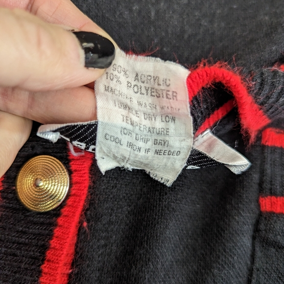 Cathy Daniels black cardigan- size large - Picture 8 of 9